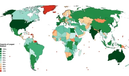 Largest Stadium By Capacity In Each Country – Brilliant Maps