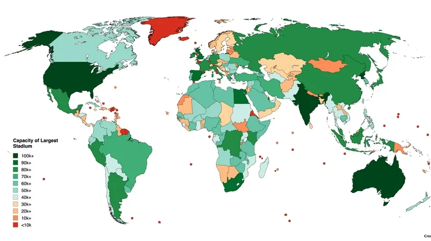 Largest Stadium By Capacity In Each Country – Brilliant Maps