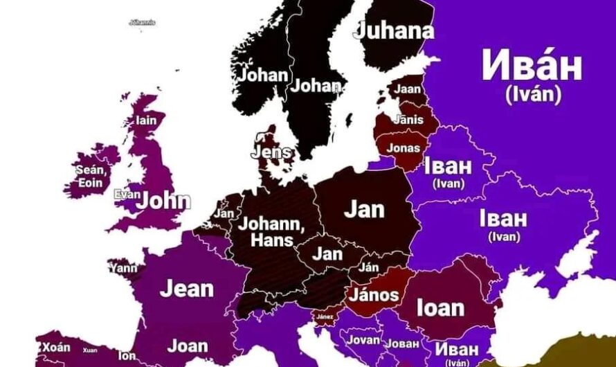 The Name “John” in Different European Languages – Brilliant Maps