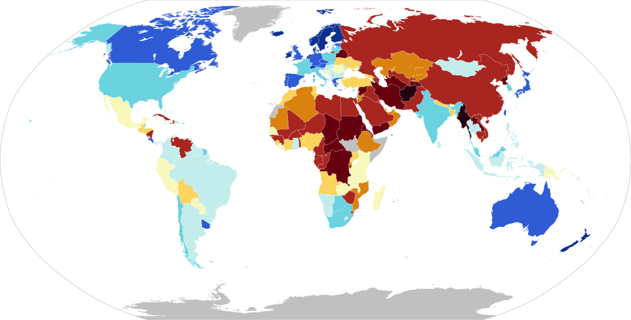 2024 Economist Intelligence Unit Democracy Index Map – Brilliant Maps