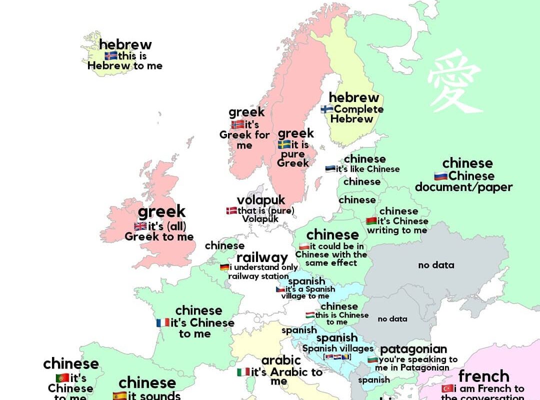 “It’s All Greek To Me” In Other European Languages – Brilliant Maps