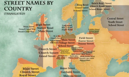 3 Most Common Street Names In Each European Country – Brilliant Maps